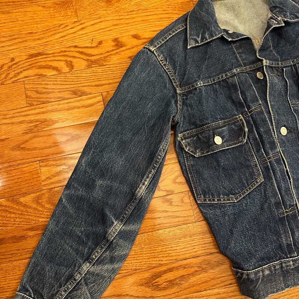 Vintage 1950s LEVIS Type 2 original 507XX Big E Denim Jacket Small - Picture 3 of 8